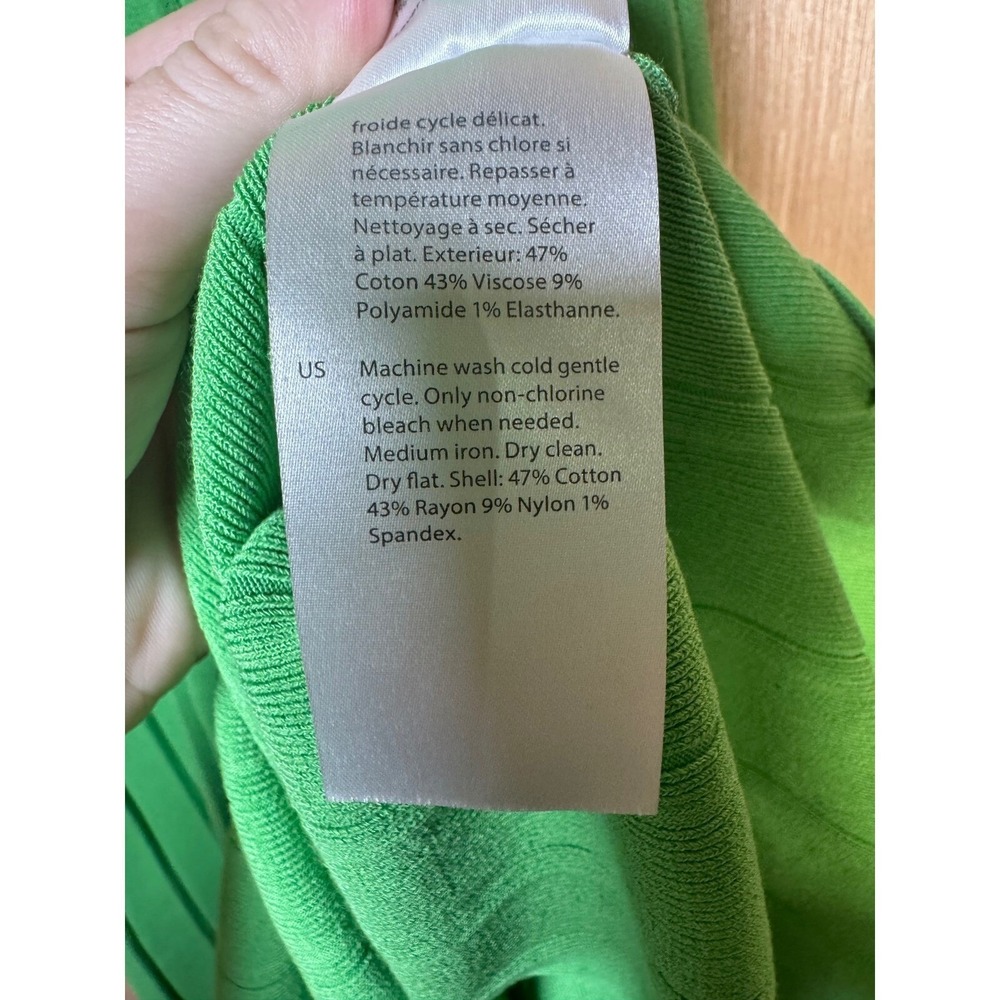 COS Womens XS Green Ribbed Knit‎ Sleeveless Dress Casual Mini A Line - Picture 5 of 6